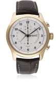 A RARE GENTLEMAN'S 18K SOLID ROSE GOLD BREMONT VICTORY AUTOMATIC CHRONOGRAPH WRIST WATCH CIRCA 2012,