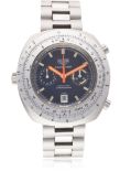 A GENTLEMAN'S STAINLESS STEEL HEUER CALCULATOR AUTOMATIC CHRONOGRAPH BRACELET WATCH CIRCA 1970s