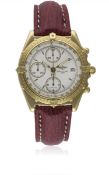 A GENTLEMAN'S 18K SOLID GOLD BREITLING CHRONOMAT CHRONOGRAPH WRIST WATCH CIRCA 1990s, REF. K13047
