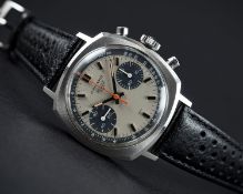 A VERY RARE GENTLEMAN'S STAINLESS STEEL HEUER CAMARO CHRONOGRAPH WRIST WATCH CIRCA 1970s, REF.
