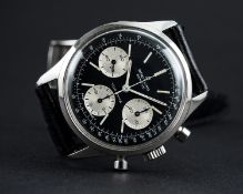 A VERY RARE GENTLEMAN'S STAINLESS STEEL BREITLING TOP TIME CHRONOGRAPH WRIST WATCH CIRCA 1964,