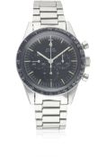 A RARE GENTLEMAN'S STAINLESS STEEL OMEGA SPEEDMASTER 