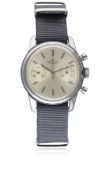A GENTLEMAN'S CHROME PLATED BREITLING CHRONOGRAPH WRIST WATCH CIRCA 1960s, REF. 1191 Movement: