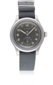A GENTLEMAN'S STAINLESS STEEL BRITISH MILITARY CYMA W.W.W. WRIST WATCH CIRCA 1940s, PART OF THE 