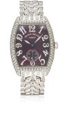 A FINE LADIES 18K WHITE SOLID GOLD FRANCK MULLER CASABLANCA BRACELET WATCH CIRCA 2000s, REF. 7500 S6