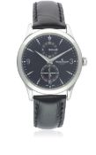A GENTLEMAN'S STAINLESS STEEL JAEGER LECOULTRE MASTER HOMETIME ASTON MARTIN WRIST WATCH DATED