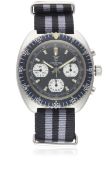A GENTLEMAN'S STAINLESS STEEL CROTON DIVERS CHRONOGRAPH WRIST WATCH CIRCA 1970 Movement: 17J, manual