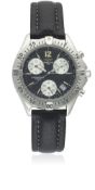 A GENTLEMAN'S STAINLESS STEEL BREITLING COLT CHRONOGRAPH WRIST WATCH CIRCA 1990s, REF. A53035