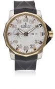 A GENTLEMAN'S TITANIUM & ROSE GOLD CORUM ADMIRALS CUP COMPETITION 48 AUTOMATIC WRIST WATCH CIRCA