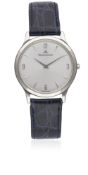 A GENTLEMAN'S STAINLESS STEEL JAEGER LECOULTRE MASTER CONTROL ULTRA SLIM WRIST WATCH CIRCA 2005,