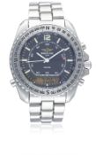 A GENTLEMAN'S STAINLESS STEEL BREITLING PLUTON BRACELET WATCH CIRCA 1990s, REF. A51038 Movement: