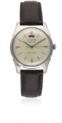 A GENTLEMAN'S STAINLESS STEEL LECOULTRE MASTER MARINER AUTOMATIC POWER RESEVRE WRIST WATCH CIRCA