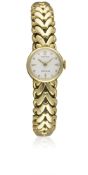A LADIES 18K SOLID GOLD ROLEX PRECISION BRACELET WATCH CIRCA 1950s, REF. 690 Movement: 17J, manual