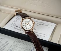 A FINE GENTLEMAN'S 18K ROSE GOLD A. LANGE & SOHNE 1815 UP & DOWN WRIST WATCH DATED 2001, REF. 221.