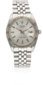 A GENTLEMAN'S STEEL & WHITE GOLD ROLEX OYSTER PERPETUAL DATEJUST 
