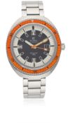 A RARE GENTLEMAN'S STAINLESS STEEL CYMA DIVINGSTAR 1500 DIVERS BRACELET WATCH CIRCA 1970, WITH 