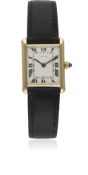 A GENTLEMAN'S 18K SOLID GOLD CARTIER TANK WRIST WATCH CIRCA 1960s Movement: 18J, manual wind, signed