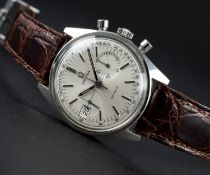 A RARE GENTLEMAN'S STAINLESS STEEL OMEGA DE VILLE CHRONOGRAPH WRIST WATCH CIRCA 1970, REF. 146.017