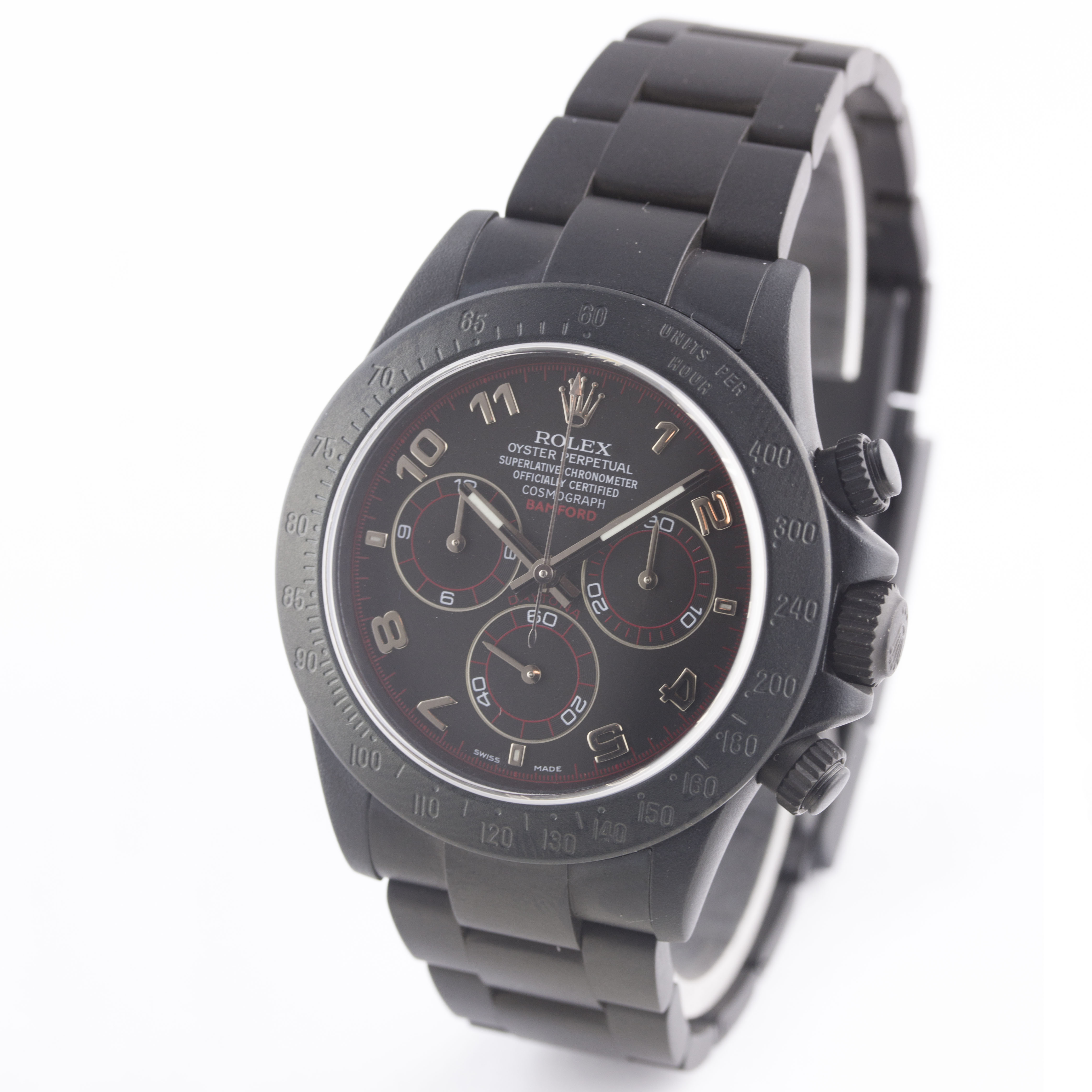 A GENTLEMAN'S PVD COATED STAINLESS STEEL BAMFORD ROLEX OYSTER PERPETUAL COSMOGRAPH DAYTONA - Image 5 of 10