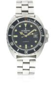 A GENTLEMAN'S STAINLESS STEEL SCUBAPRO 500 AUTOMATIC DIVERS BRACELET WATCH CIRCA 1970s, REF. 67155