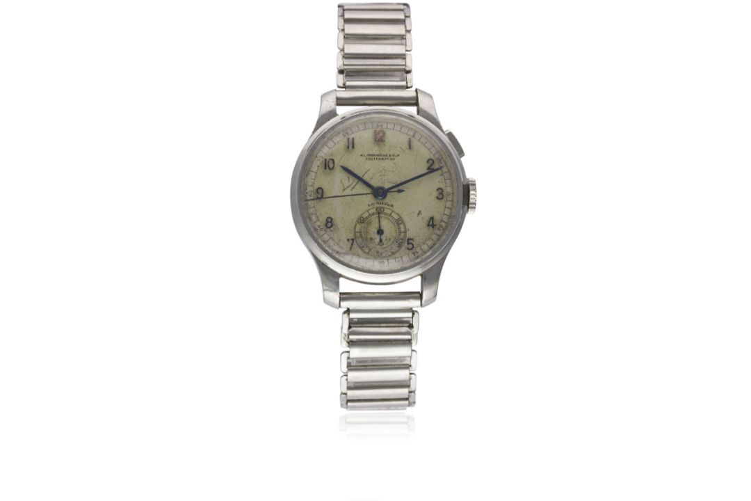 A RARE GENTLEMAN'S STAINLESS STEEL LONGINES FLYBACK CHRONOGRAPH BRACELET WATCH CIRCA 1937, - Image 1 of 10