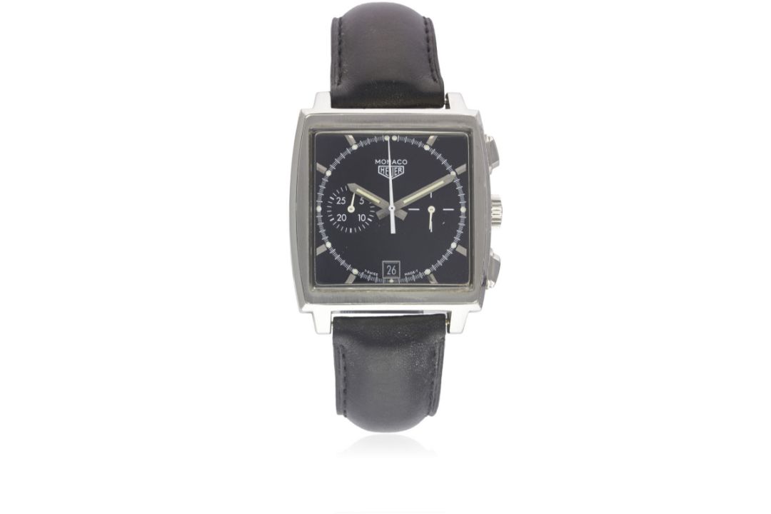 A GENTLEMAN'S STAINLESS STEEL HEUER MONACO CHRONOGRAPH WRIST WATCH CIRCA 2000, REF. CS2110 THE FIRST
