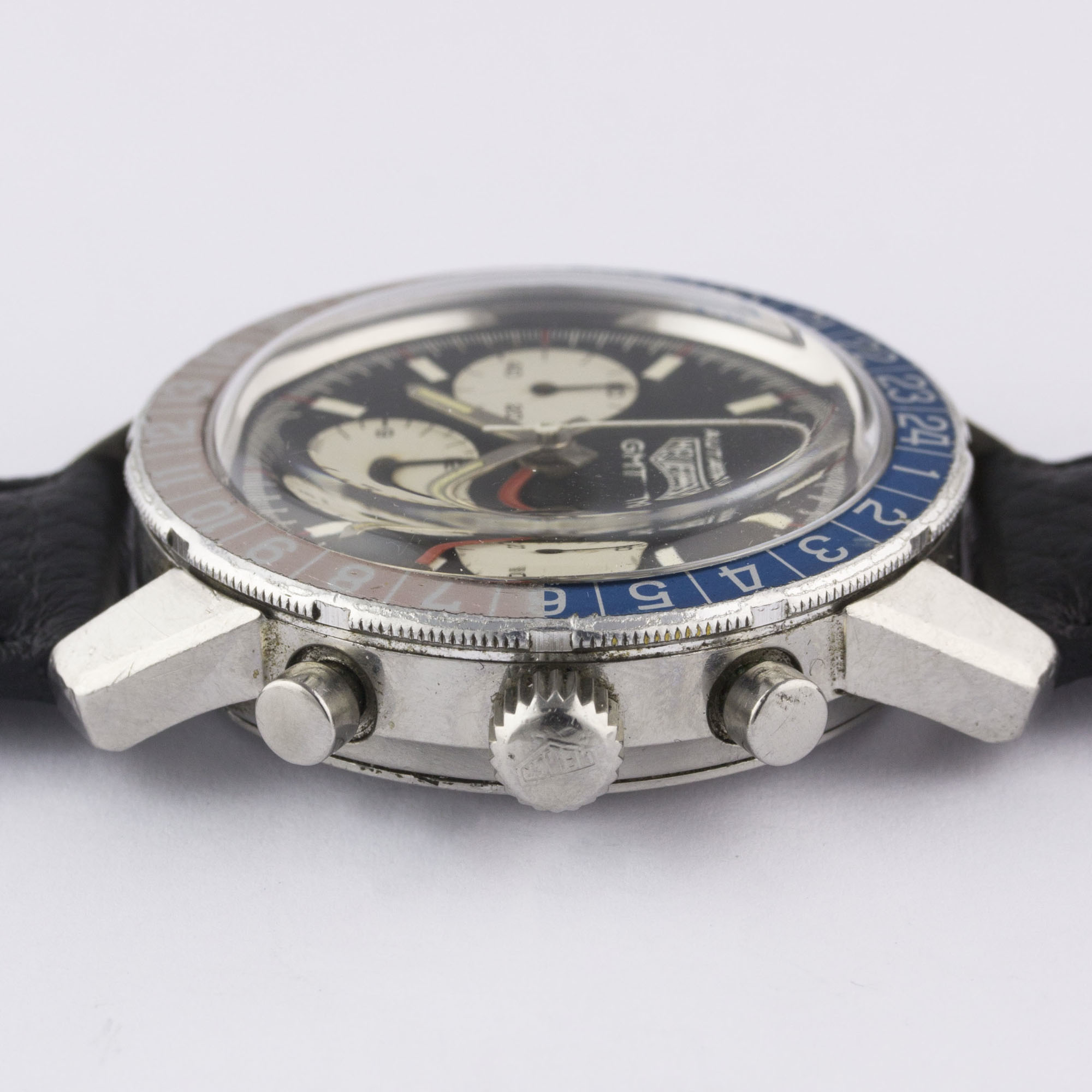 A VERY RARE GENTLEMAN'S STAINLESS STEEL HEUER AUTAVIA GMT CHRONOGRAPH WRIST WATCH  CIRCA 1968, - Image 8 of 9