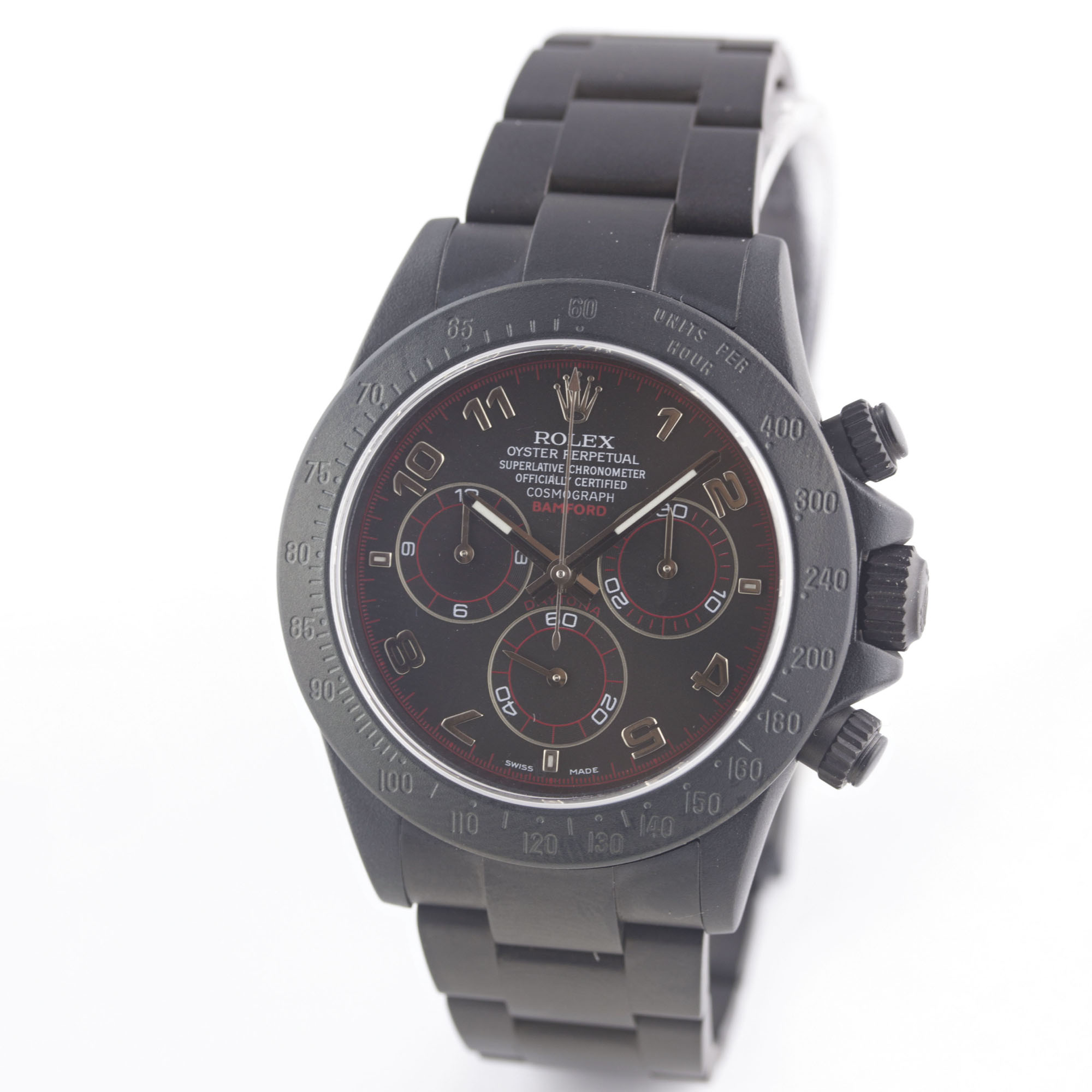 A GENTLEMAN'S PVD COATED STAINLESS STEEL BAMFORD ROLEX OYSTER PERPETUAL COSMOGRAPH DAYTONA - Image 3 of 10