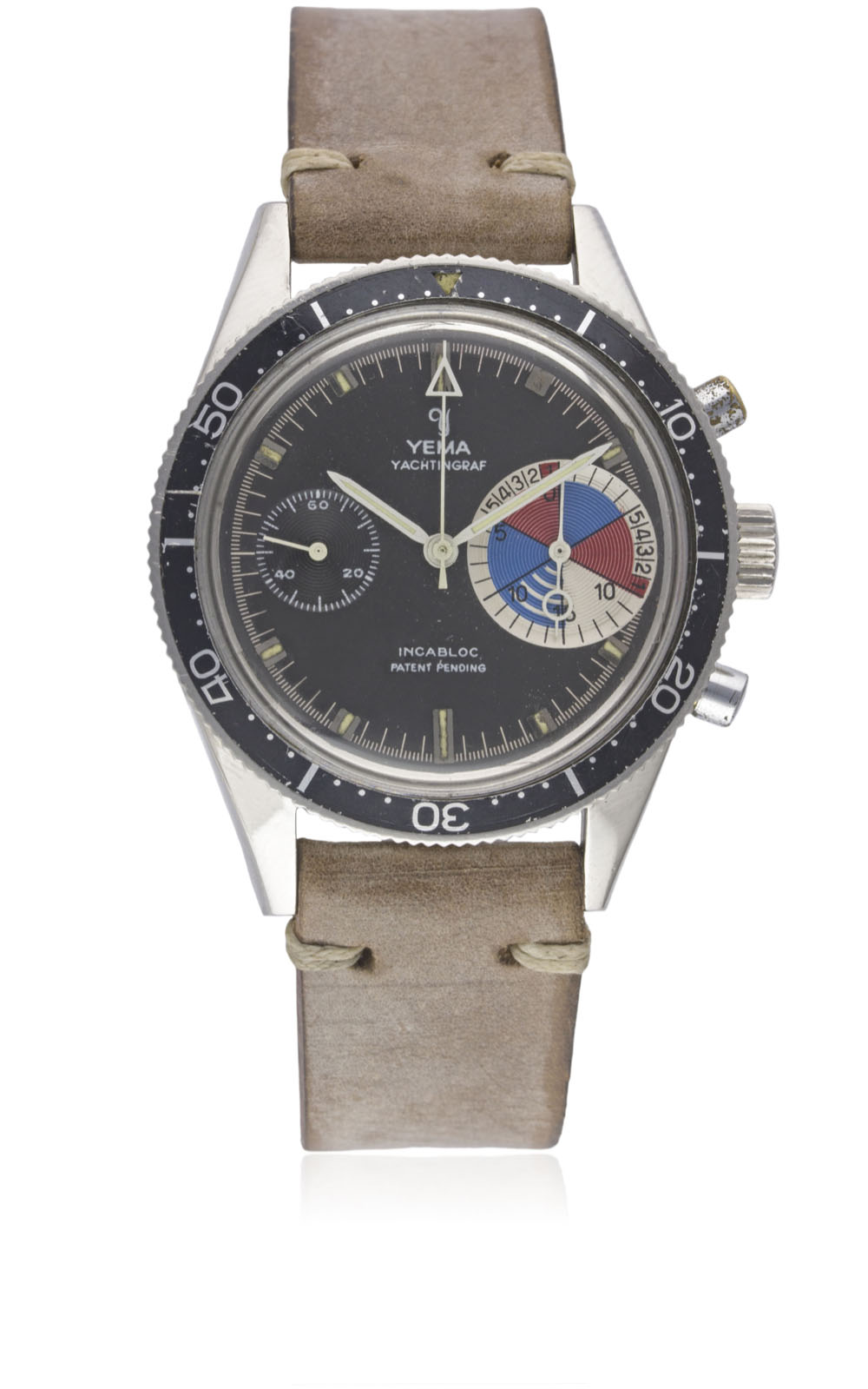 A RARE GENTLEMAN'S STAINLESS STEEL YEMA YACHTINGRAF CHRONOGRAPH WRIST WATCH CIRCA 1967 Movement: - Image 2 of 11