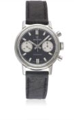 A GENTLEMAN'S STAINLESS STEEL CROTON CHRONOGRAPH WRIST WATCH CIRCA 1960s, WITH 