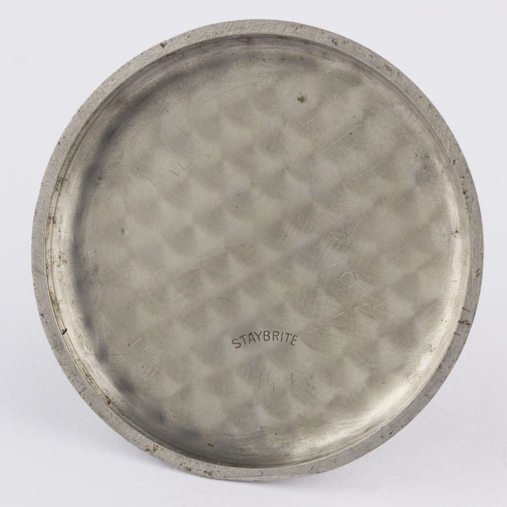 A GENTLEMAN'S LARGE SIZE STAINLESS STEEL SINGLE BUTTON CHRONOGRAPH WRIST WATCH CIRCA 1930s, WITH - Image 8 of 10
