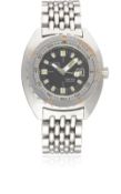 A RARE LADIES STAINLESS STEEL DOXA SUB 200 SEAMAID AUTOMATIC DIVERS BRACELET WATCH CIRCA 1970s