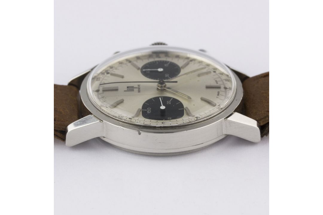 A RARE GENTLEMAN'S STAINLESS STEEL LIP "TOP TIME" CHRONOGRAPH WRIST WATCH CIRCA 1960s, WITH " - Image 8 of 8