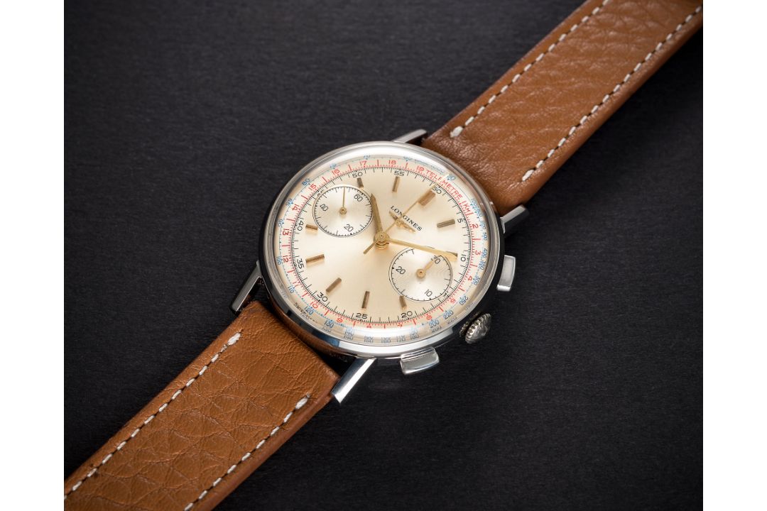 A RARE GENTLEMAN'S STAINLESS STEEL LONGINES FLYBACK CHRONOGRAPH WRIST WATCH CIRCA 1964, REF. 7414 - Image 1 of 11