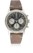 A GENTLEMAN'S STAINLESS STEEL BREITLING NAVITIMER CHRONOGRAPH WRIST WATCH CIRCA 1971, REF. 806