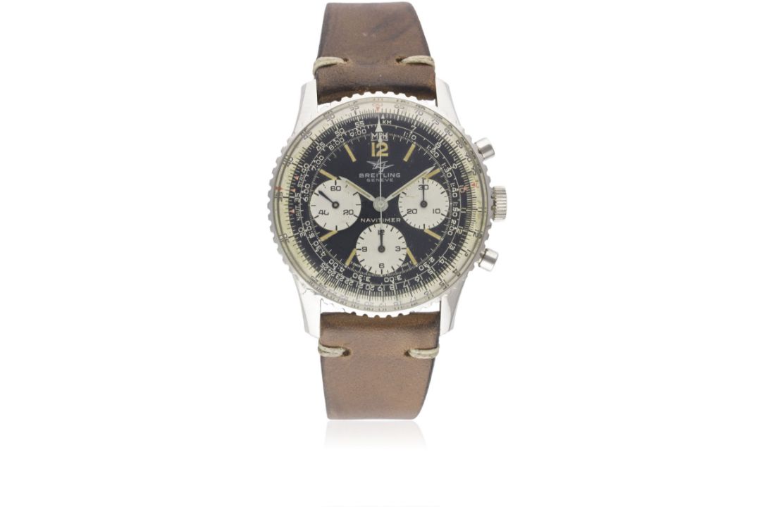 A GENTLEMAN'S STAINLESS STEEL BREITLING NAVITIMER CHRONOGRAPH WRIST WATCH CIRCA 1971, REF. 806