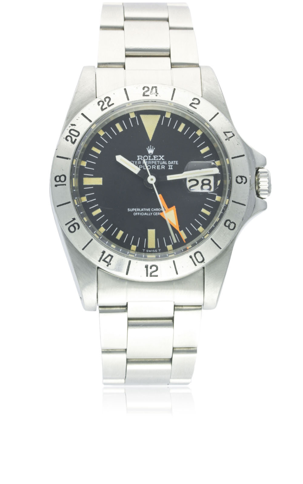 A VERY RARE GENTLEMAN'S STAINLESS STEEL ROLEX OYSTER PERPETUAL EXPLORER II "ORANGE HAND" BRACELET - Image 2 of 2