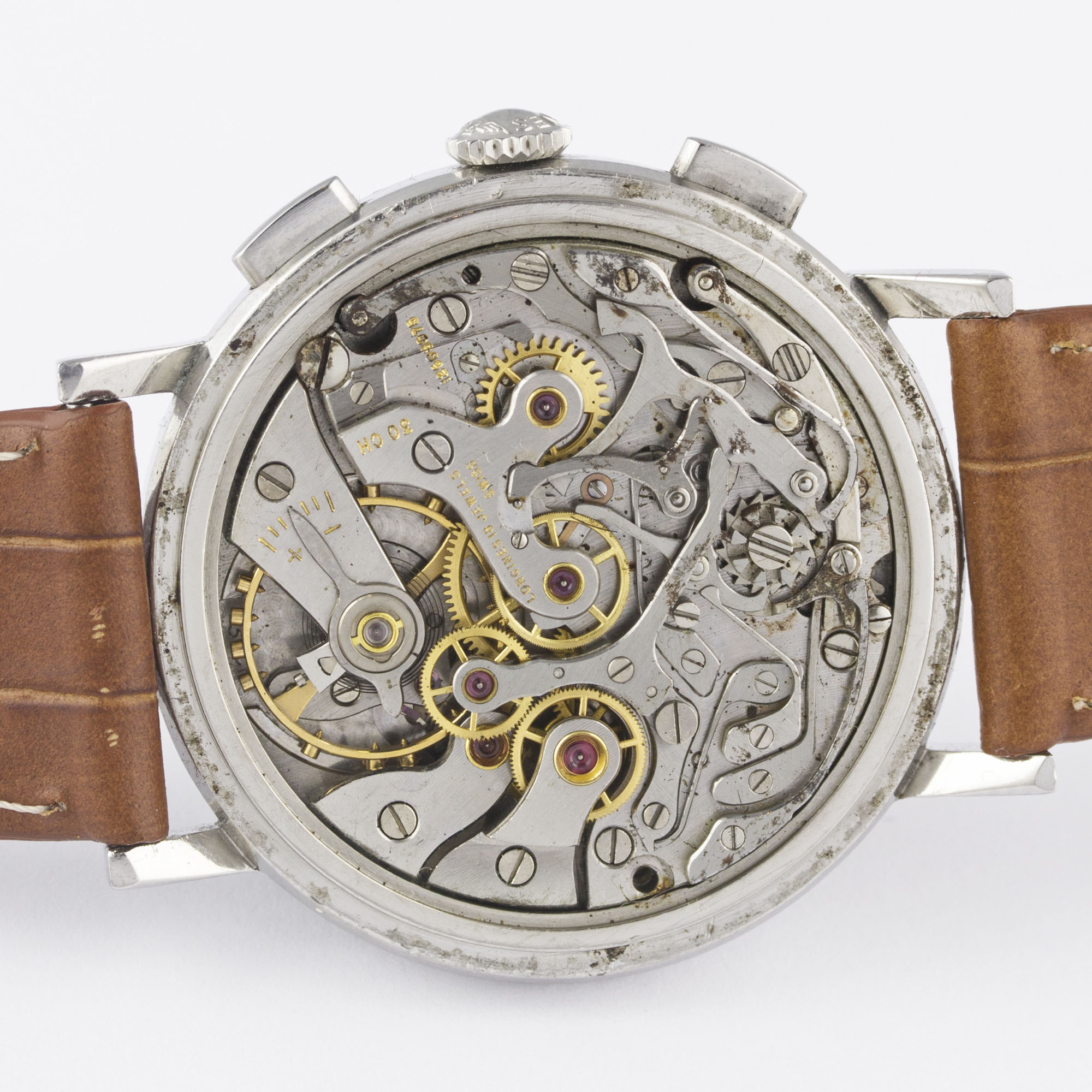 A GENTLEMAN'S STAINLESS STEEL LONGINES FLYBACK CHRONOGRAPH WRIST WATCH DATED 1964, REF. 7414 WITH - Image 8 of 11