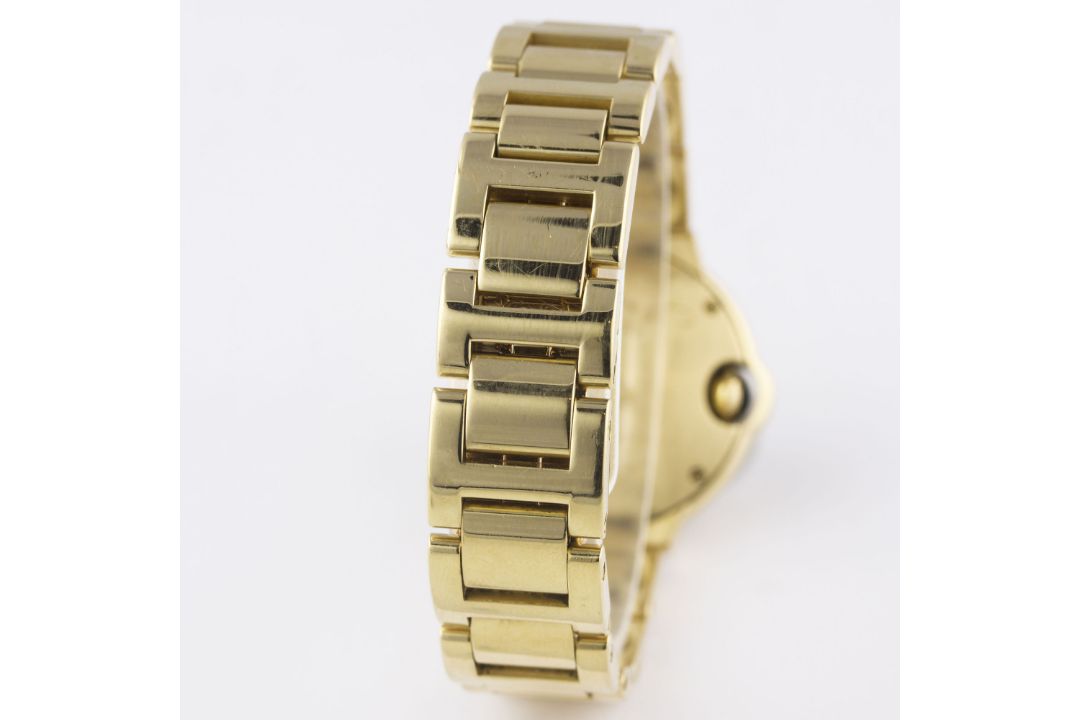 A FINE LADIES 18K SOLID GOLD & DIAMOND CARTIER BALLON BLEU BRACELET WATCH CIRCA 2007, REF. 3006 WITH - Image 5 of 7
