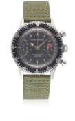 A GENTLEMAN'S STAINLESS STEEL NIVADA GRENCHEN CHRONOMASTER AVIATOR SEA DIVER CHRONOGRAPH WRIST WATCH