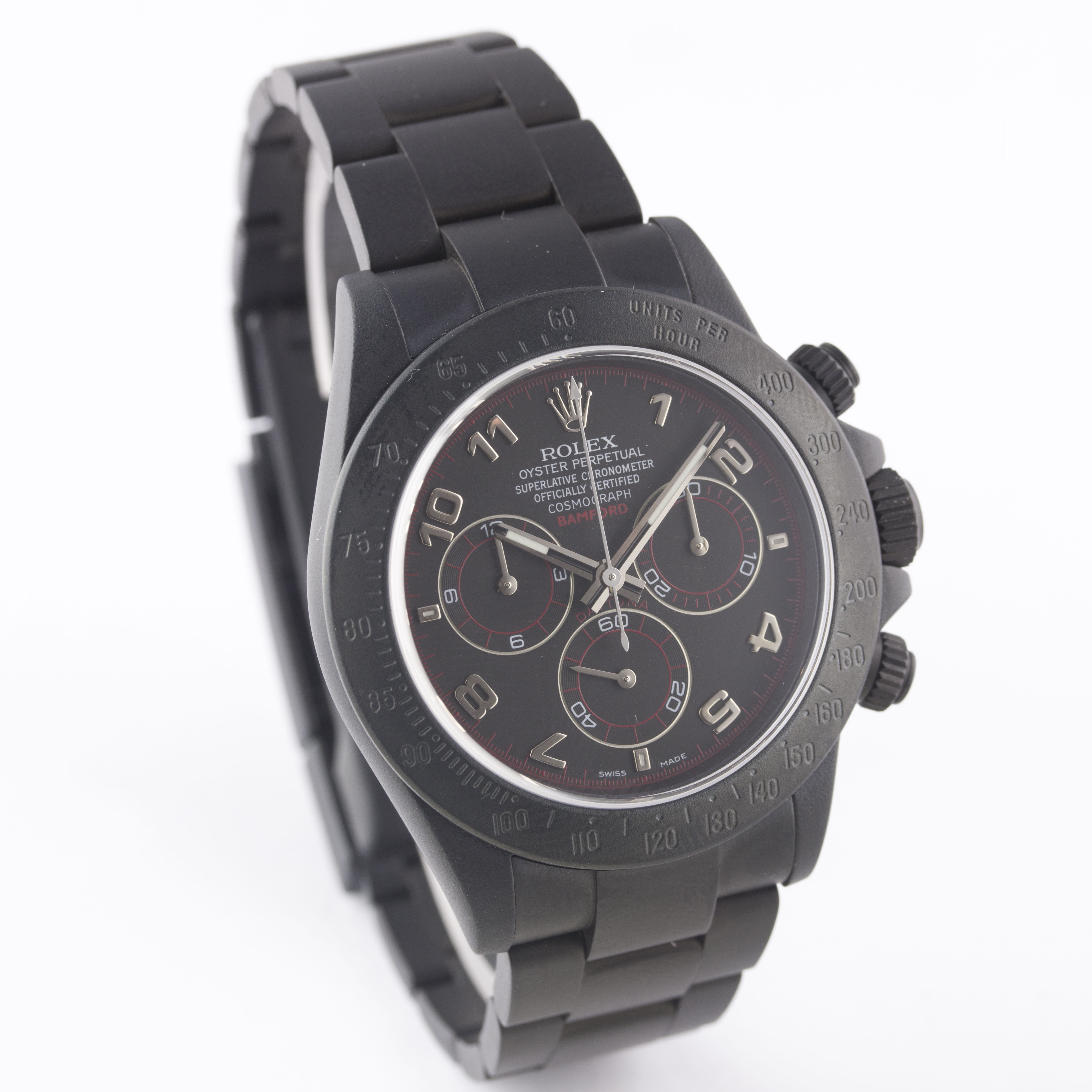 A GENTLEMAN'S PVD COATED STAINLESS STEEL BAMFORD ROLEX OYSTER PERPETUAL COSMOGRAPH DAYTONA - Image 6 of 10