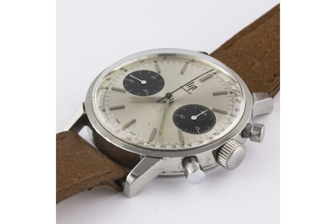 A RARE GENTLEMAN'S STAINLESS STEEL LIP "TOP TIME" CHRONOGRAPH WRIST WATCH CIRCA 1960s, WITH " - Image 3 of 8