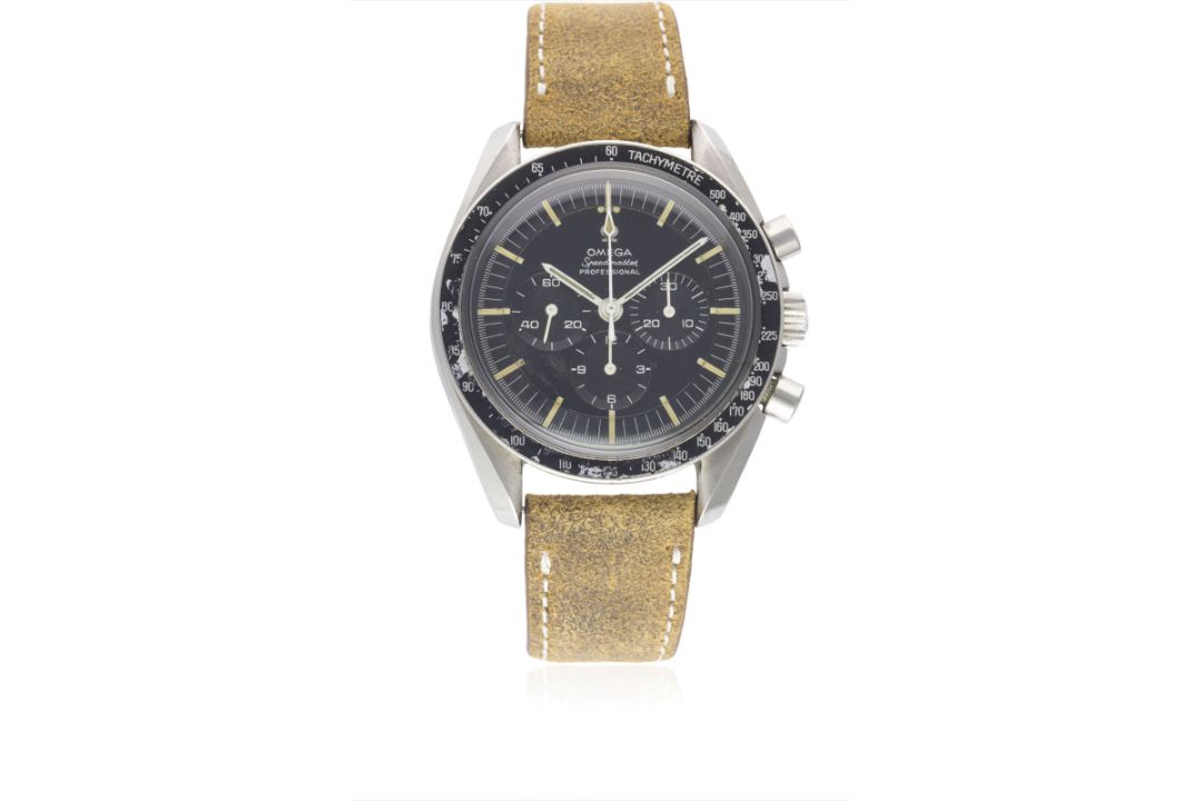 A RARE GENTLEMAN'S STAINLESS STEEL OMEGA SPEEDMASTER PROFESSIONAL CHRONOGRAPH WRIST WATCH CIRCA