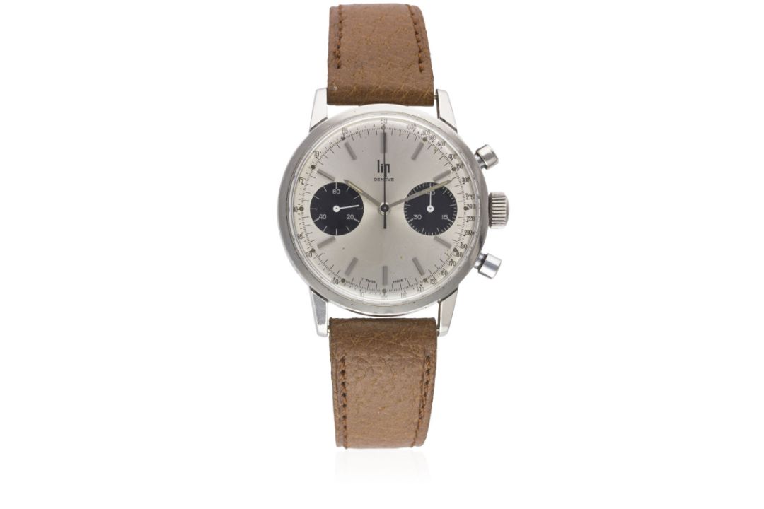 A RARE GENTLEMAN'S STAINLESS STEEL LIP "TOP TIME" CHRONOGRAPH WRIST WATCH CIRCA 1960s, WITH " - Image 1 of 8
