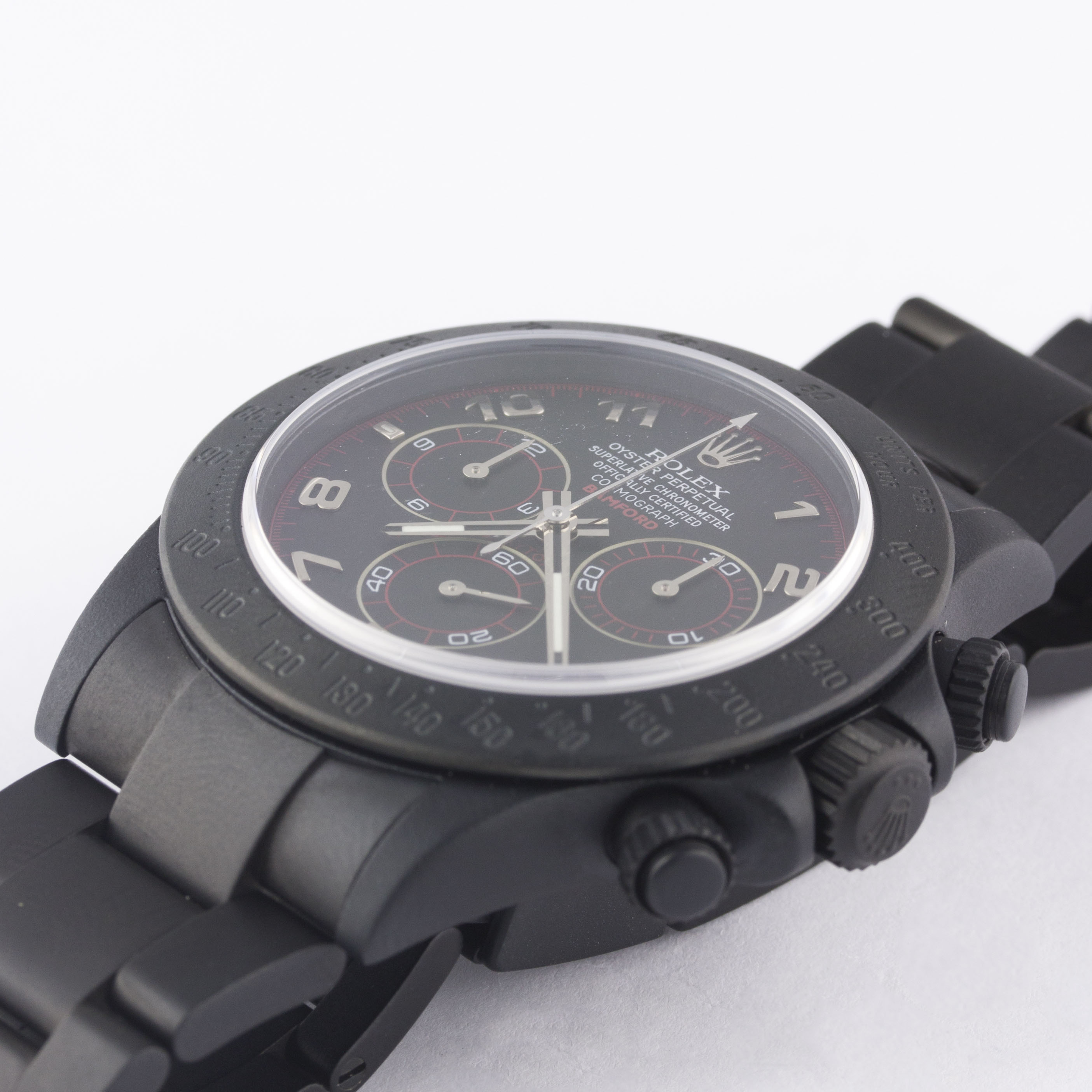 A GENTLEMAN'S PVD COATED STAINLESS STEEL BAMFORD ROLEX OYSTER PERPETUAL COSMOGRAPH DAYTONA - Image 4 of 10