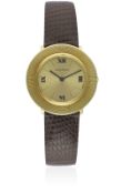 A GENTLEMAN'S 18K SOLID GOLD JAEGER LECOULTRE WRIST WATCH CIRCA 1980 Movement: Manual wind, cal.