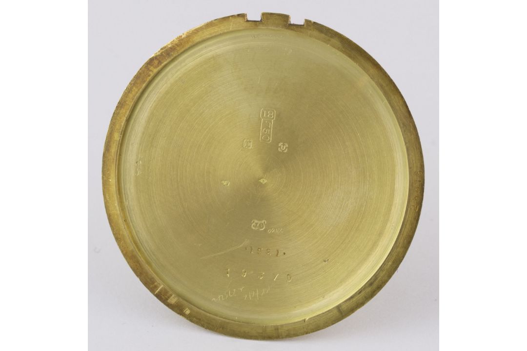 A 18K SOLID GOLD CARTIER POCKET WATCH CIRCA 1932, WITH GUILLOCHE DIAL & LONDON IMPORT HALLMARKS - Image 6 of 8