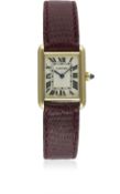 A LADIES 18K SOLID GOLD CARTIER TANK LOUIS WRIST WATCH CIRCA 2000s, REF. 2442 Movement: Quartz,
