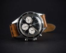 A RARE GENTLEMAN'S STAINLESS STEEL HEUER AUTAVIA CHRONOGRAPH WRIST WATCH CIRCA 1968, REF. 2446