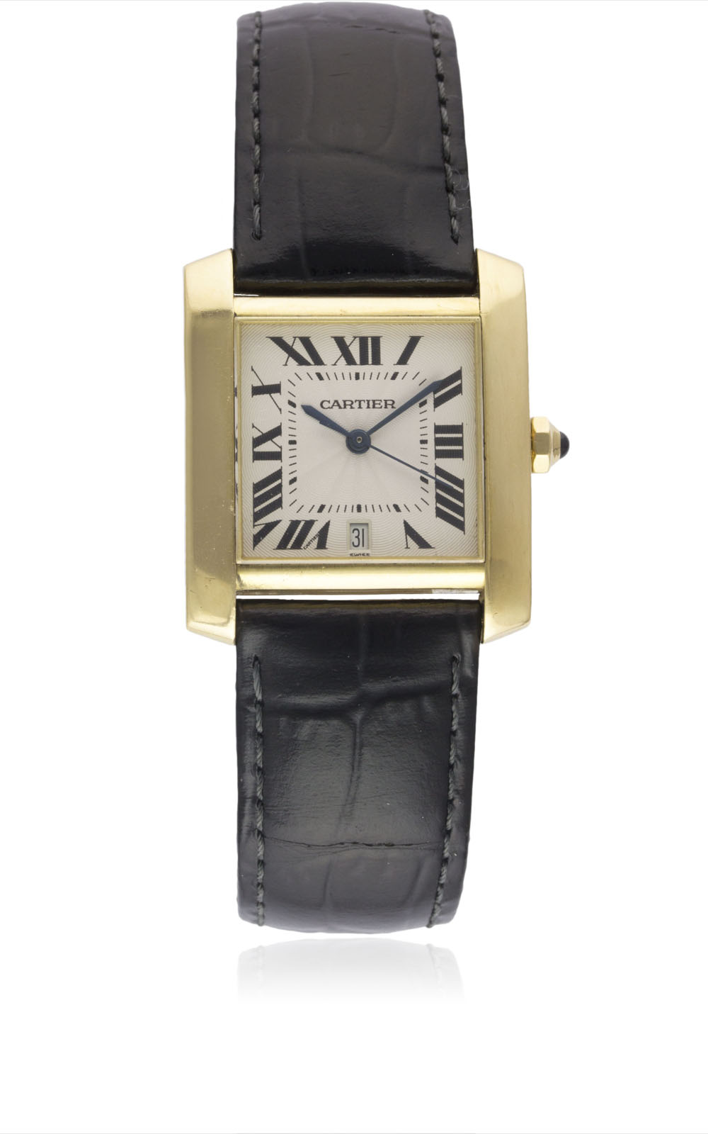A GENTLEMAN'S 18K SOLID GOLD CARTIER TANK FRANCAISE AUTOMATIC WRIST WATCH CIRCA 2000s, REF. 1840